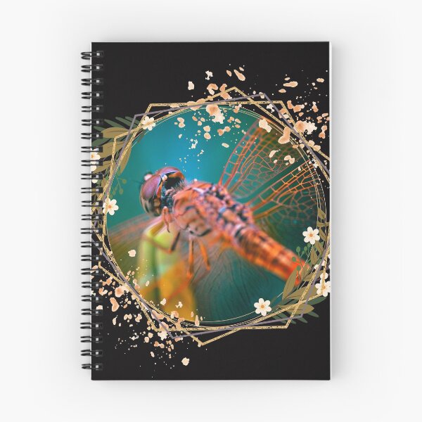 Item preview, Iridescent Dragonfly With Flower Frame Design designed and sold by EarthArtDesigns.