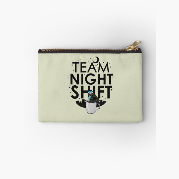 Item preview, Team Night Shift with Coffee Drinking Owl (Black on White) designed and sold by mLoyal.