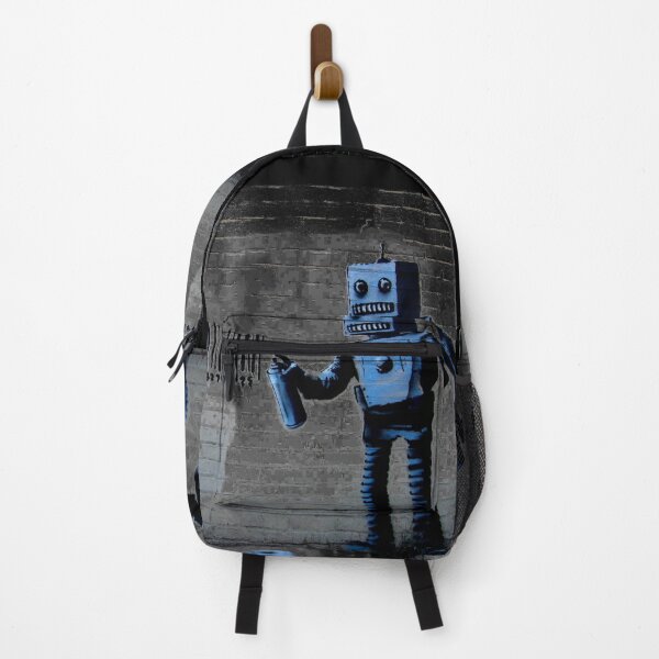 Item preview, GRAFFITI ROBOT BARCODE BANKSY black designed and sold by T-paw.