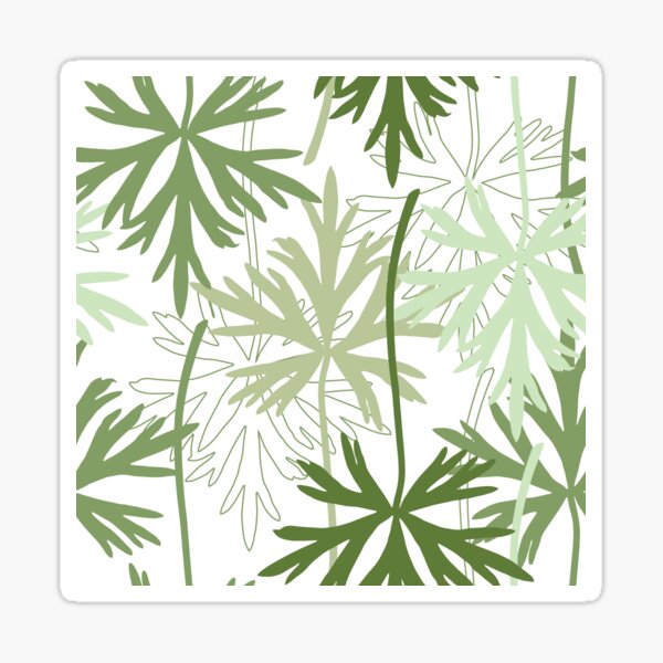 Larkspur leaf pattern Sticker