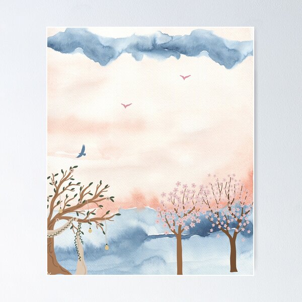 Artikelvorschau, rosa Himmel Kunstdruck entworfen und verkauft von MIRORA.