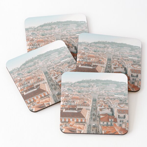 Item preview, Lisbon Portugal city streets rooftops on a sunny day balconies Europe city designed and sold by MindChirp.