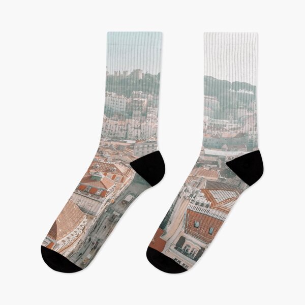 Item preview, Lisbon Portugal city streets rooftops on a sunny day balconies Europe city designed and sold by MindChirp.