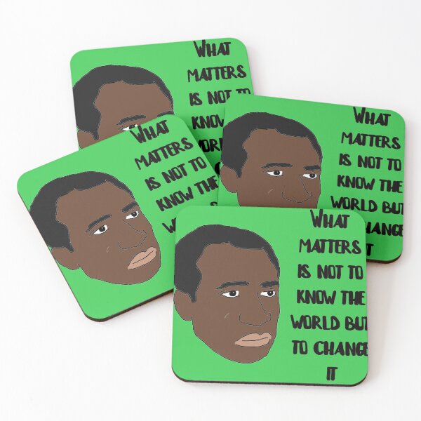Item preview, Frantz Fanon "Change The World" Quote designed and sold by RevolutionInPaint.