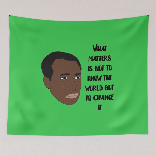 Item preview, Frantz Fanon "Change The World" Quote designed and sold by RevolutionInPaint.