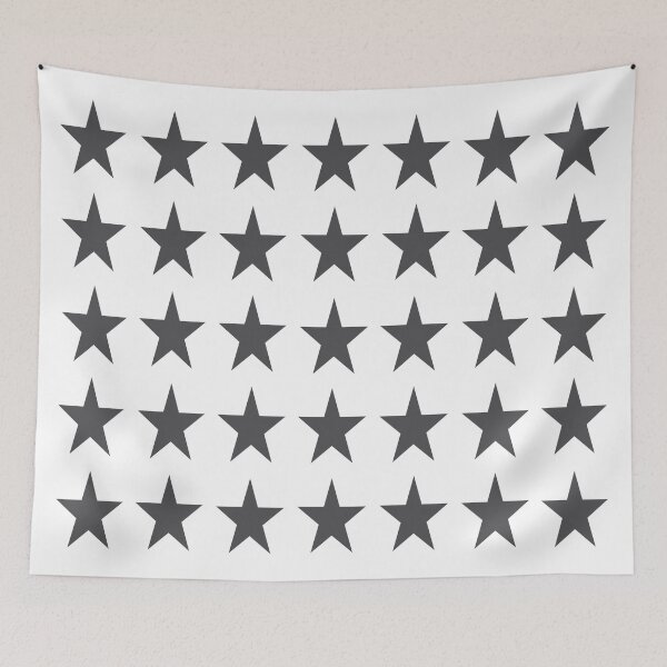 Item preview, Medium CHARCOAL GREY STARS on WHITE  designed and sold by RachelMacht.