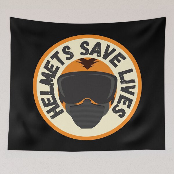 Item preview, helmets save lives designed and sold by InsaneCorner.