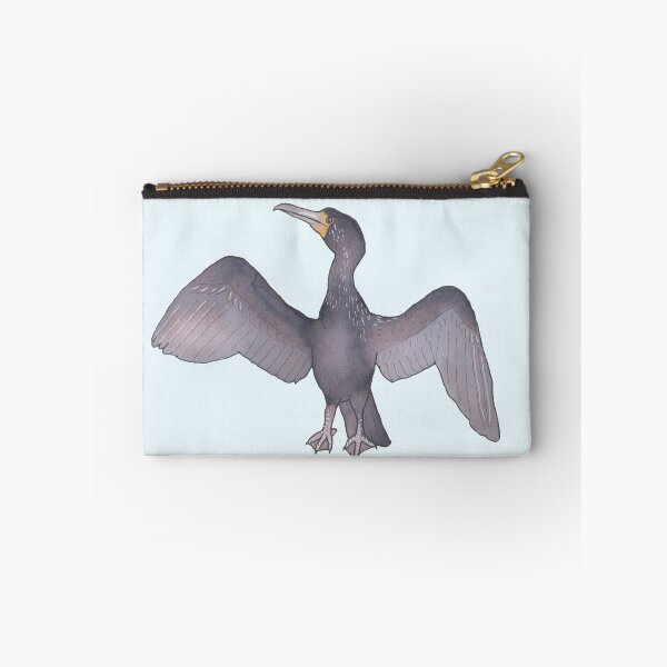 Item preview, Double-Crested Cormorant bird species watercolor art designed and sold by TheWaterBirds.