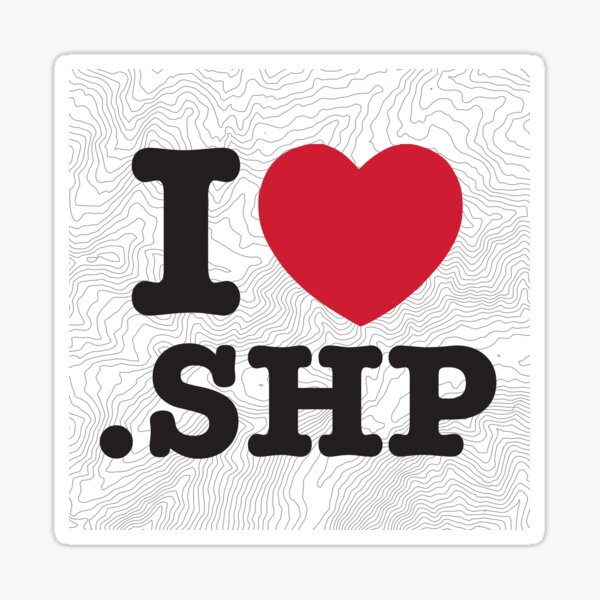 I love shapefile geo contours Sticker
