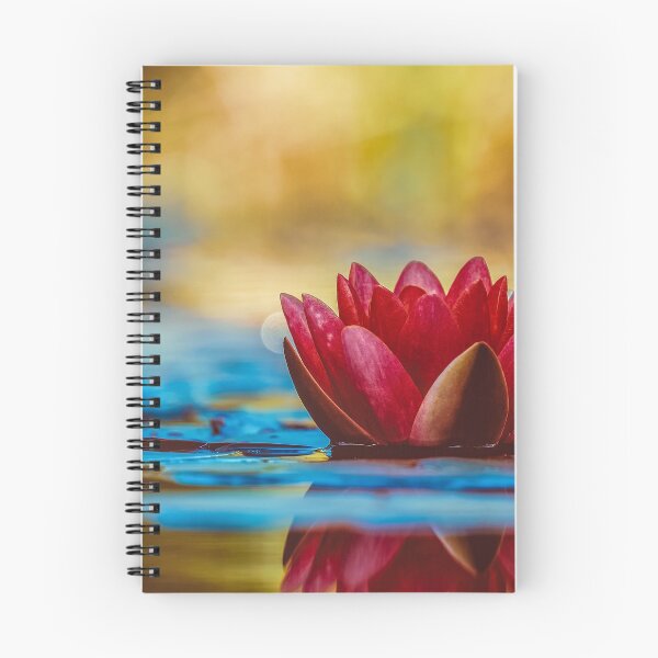 Item preview, Floating Red Water Lily With Golden Background - Nature Scenes Gifts designed and sold by FreedomUniverse.