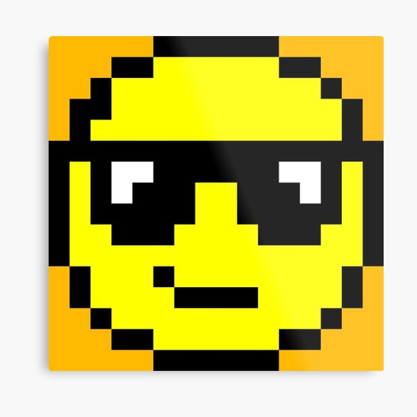 cool-dude-emoji-pixel-art-emojis-metal-print-for-sale-by