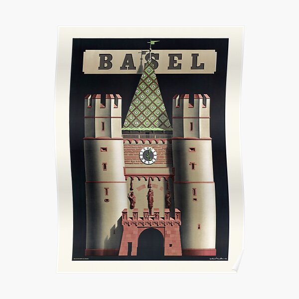 Basel Switzerland Vintage Poster 1939 Poster