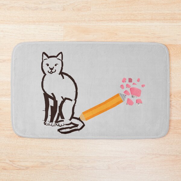 Item preview, Cat Sketch Pencil Morphing into eraser explosion designed and sold by GeoTeasters.