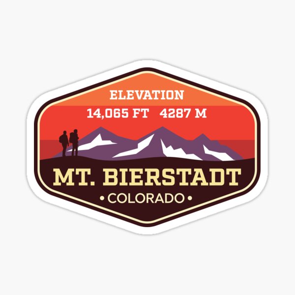 Mt Bierstadt Colorado - 14er colorful badge Sticker