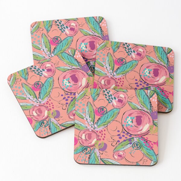 Item preview, Bright painted leaves and flowers designed and sold by Kathy-Bourque.