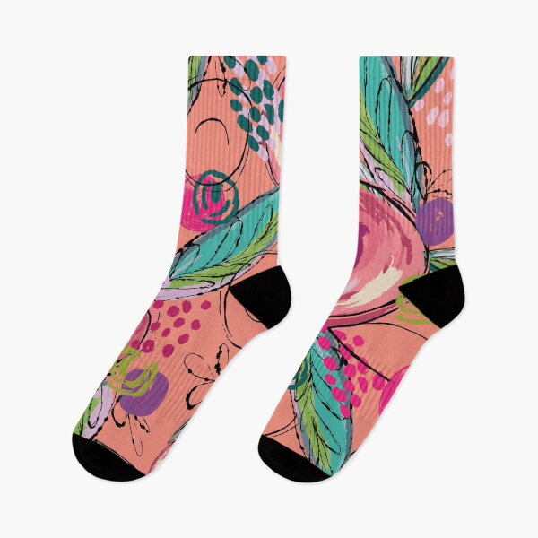 Item preview, Bright painted leaves and flowers designed and sold by Kathy-Bourque.
