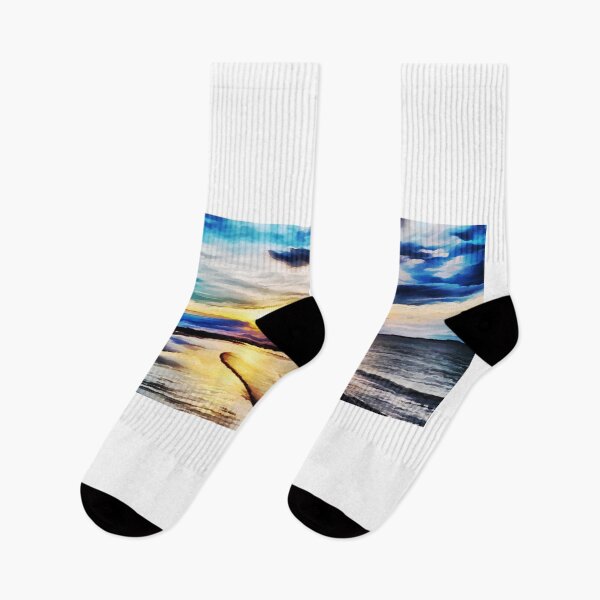Item preview, Beautiful sky at Bamburgh beach at sunset designed and sold by Sergey Ovchinnikov.