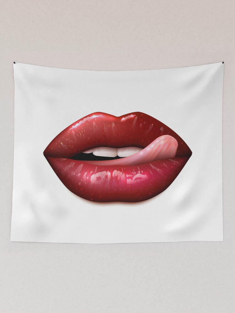 Lips tapestry discount