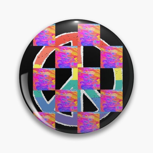 Artikelvorschau, Tie Dye Peace-Zeichen-Checker-Muster entworfen und verkauft von CyberVinnie.