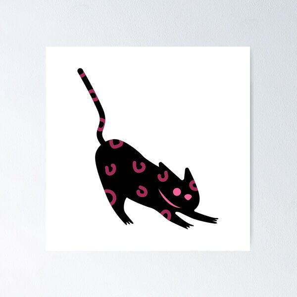 Item preview, Black Patterned Cat designed and sold by Blue-Button.