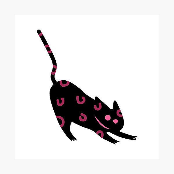 Item preview, Gato estampado negro designed and sold by Blue-Button.