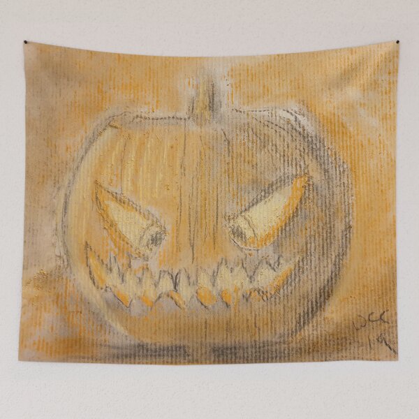Item preview, Halloween pumpkin illustration  designed and sold by WorldOfWendyArt.