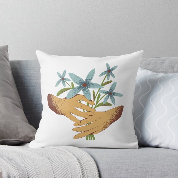 Item preview, Sosteniendo flores azules designed and sold by MIDDLX.