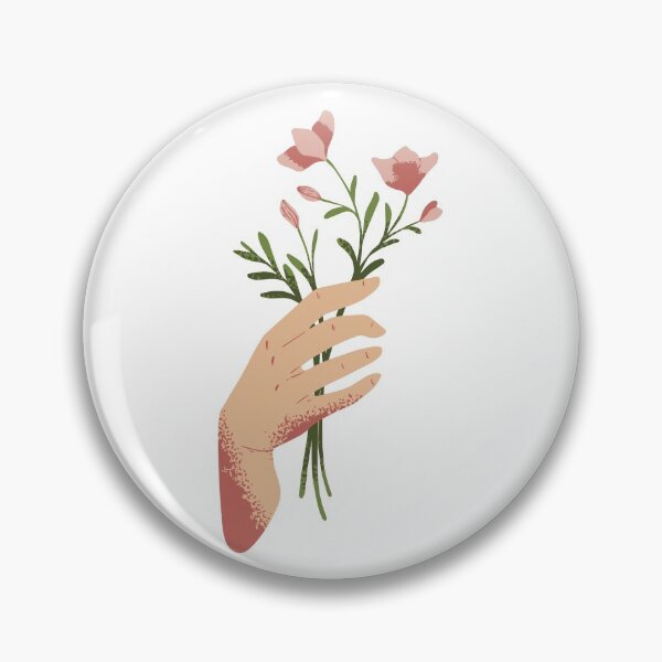 Item preview, Hand Holding a Bunch of Pink Flowers designed and sold by MIDDLX.