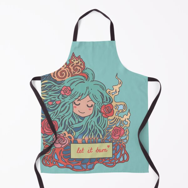 Item preview, Let It Burn Romantic Anime Girl Pastel Colours Illustration designed and sold by doodlingjay.