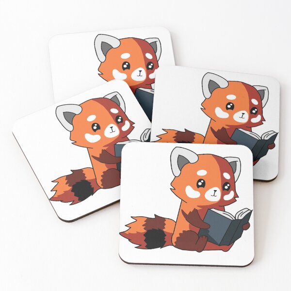 Item preview,  Red panda reading a book designed and sold by XLesserPandaX.