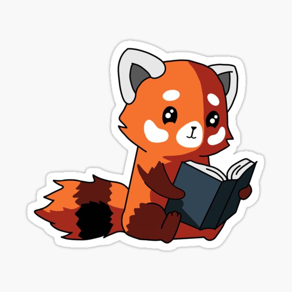Red Panda Drawing Sticker For Sale By Xlesserpandax Redbubble