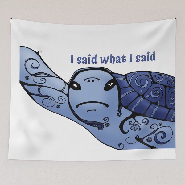 Item preview, Judgmental Sea Turtle - Blue designed and sold by ASparkofMadness.