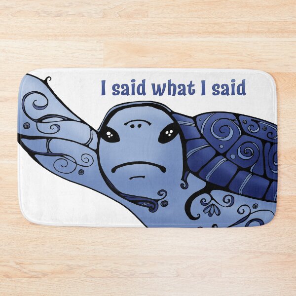 Item preview, Judgmental Sea Turtle - Blue designed and sold by ASparkofMadness.