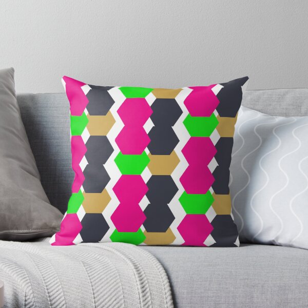 Hexagon Multi Throw Pillow
