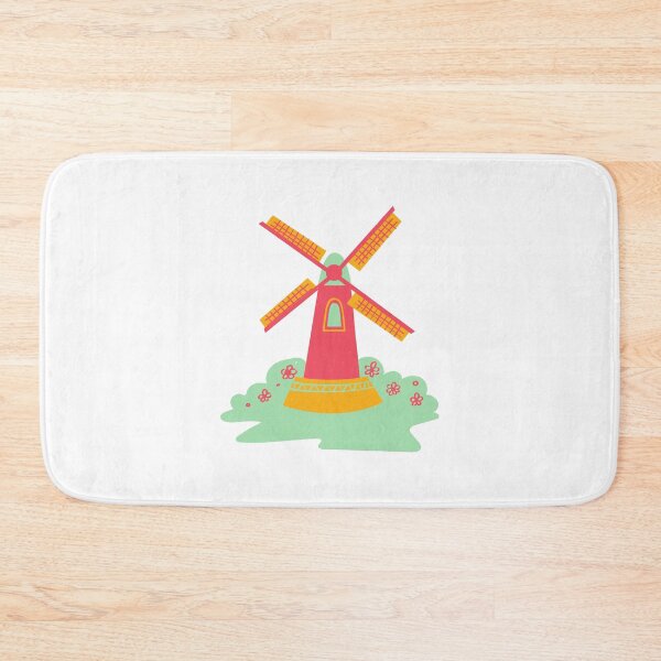 Item preview, Colorful Hand-Drawn Zaanse Schans Windmill Holland World Landmark designed and sold by MIDDLX.
