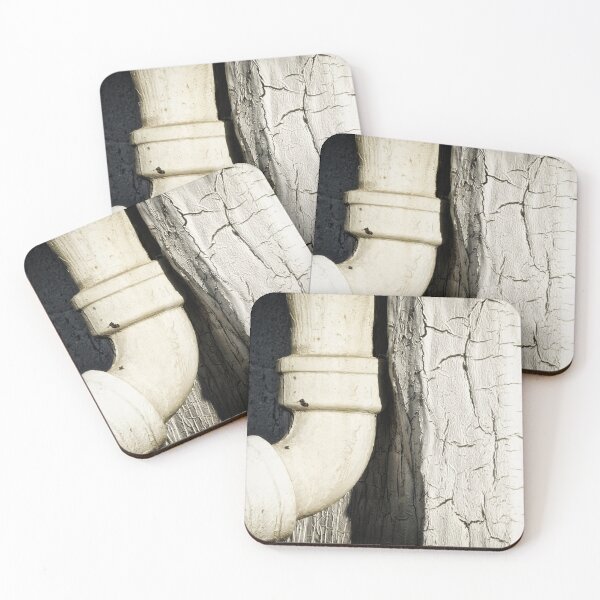 Item preview, Detail of drain pipe and old cracked painted wall designed and sold by Stephen Orsillo.