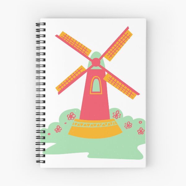 Item preview, Colorful Hand-Drawn Zaanse Schans Windmill Holland World Landmark designed and sold by MIDDLX.