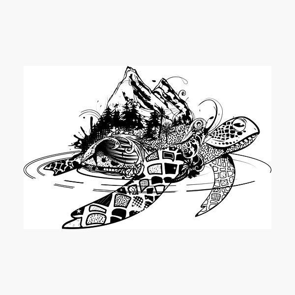Item preview, surreal sea turtle designed and sold by Kisho.