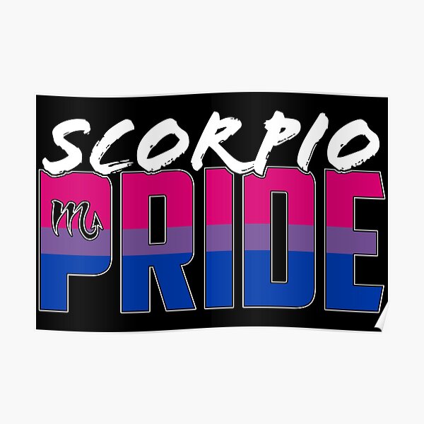 Scorpio Bisexual Pride Flag Zodiac Sign Poster For Sale By Valador