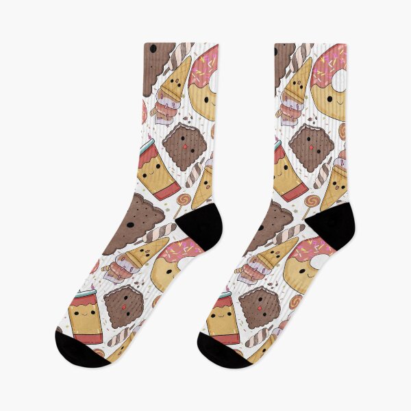 Item preview, Hand drawn Kawaii Food pattern  designed and sold by SakuraLemonDS.