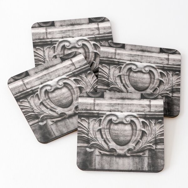 Item preview, Detail of Ornate Carved Crest on Ledge Boston Massachusetts designed and sold by Stephen Orsillo.