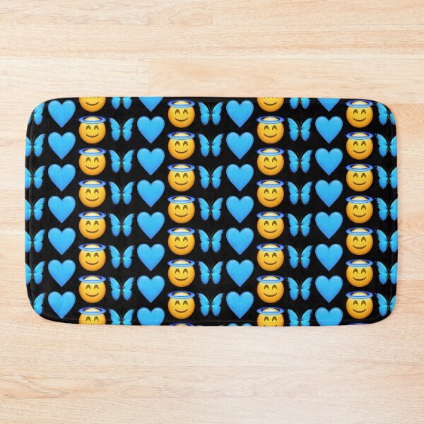 Item preview, Angel Butterfly Heart Emoji | HappyFaceCo| Black designed and sold by HappyFaceCo.