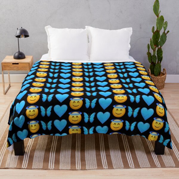Item preview, Angel Butterfly Heart Emoji | HappyFaceCo| Black designed and sold by HappyFaceCo.