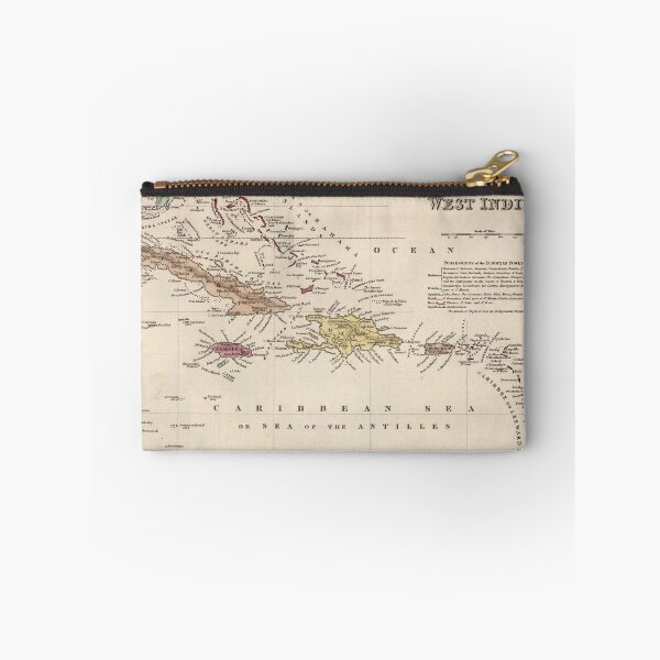 Item preview, Old Caribbean Map (1834) Vintage West Indies Atlas designed and sold by BravuraMedia.