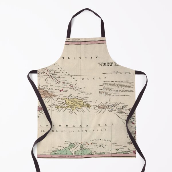 Item preview, Old Caribbean Map (1834) Vintage West Indies Atlas designed and sold by BravuraMedia.