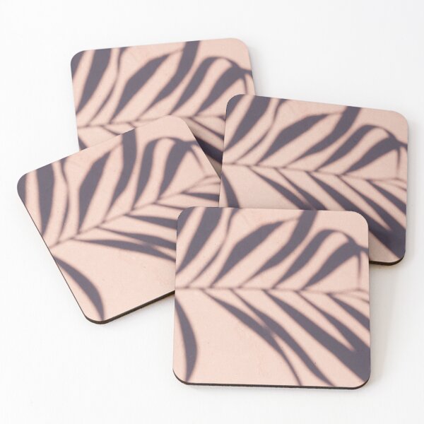 Item preview, Dypsis lutescens palm leaves shadow on pink background. Shadow background of palm leaves wall texture background. designed and sold by Kizuneko.