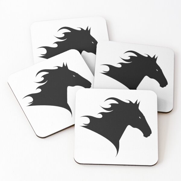 Item preview, Black horse art, horse, black horse, unicorn art, black unicorn , angry horse graphic art,black and white horse art designed and sold by ArtworkByNina.