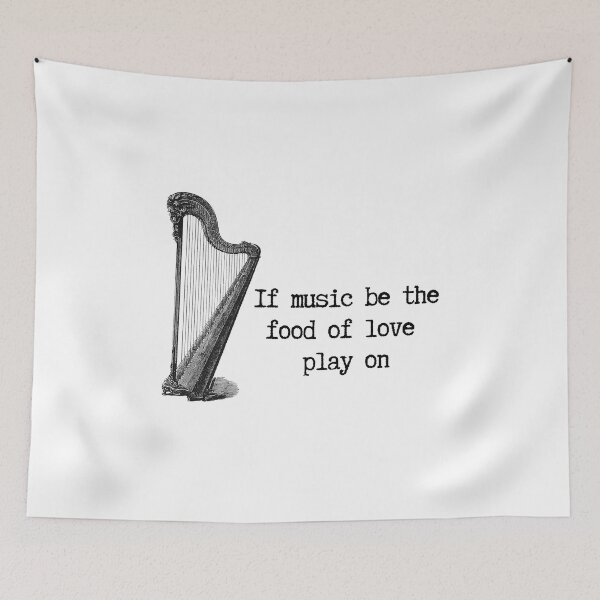 Item preview,  Shakespeare Quote - If Music Be The Food Of Love Play On designed and sold by violet-hope.