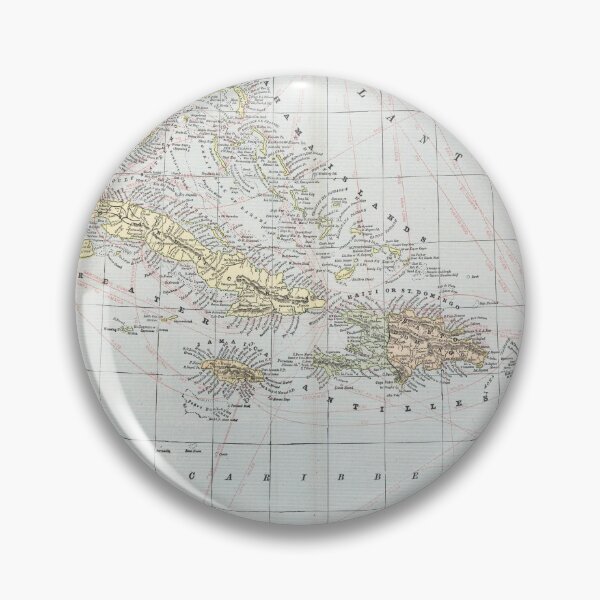 Item preview, Old Caribbean Map (1901) Vintage West Indies Atlas designed and sold by BravuraMedia.