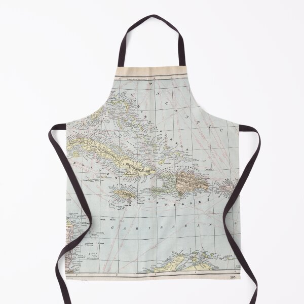 Item preview, Old Caribbean Map (1901) Vintage West Indies Atlas designed and sold by BravuraMedia.